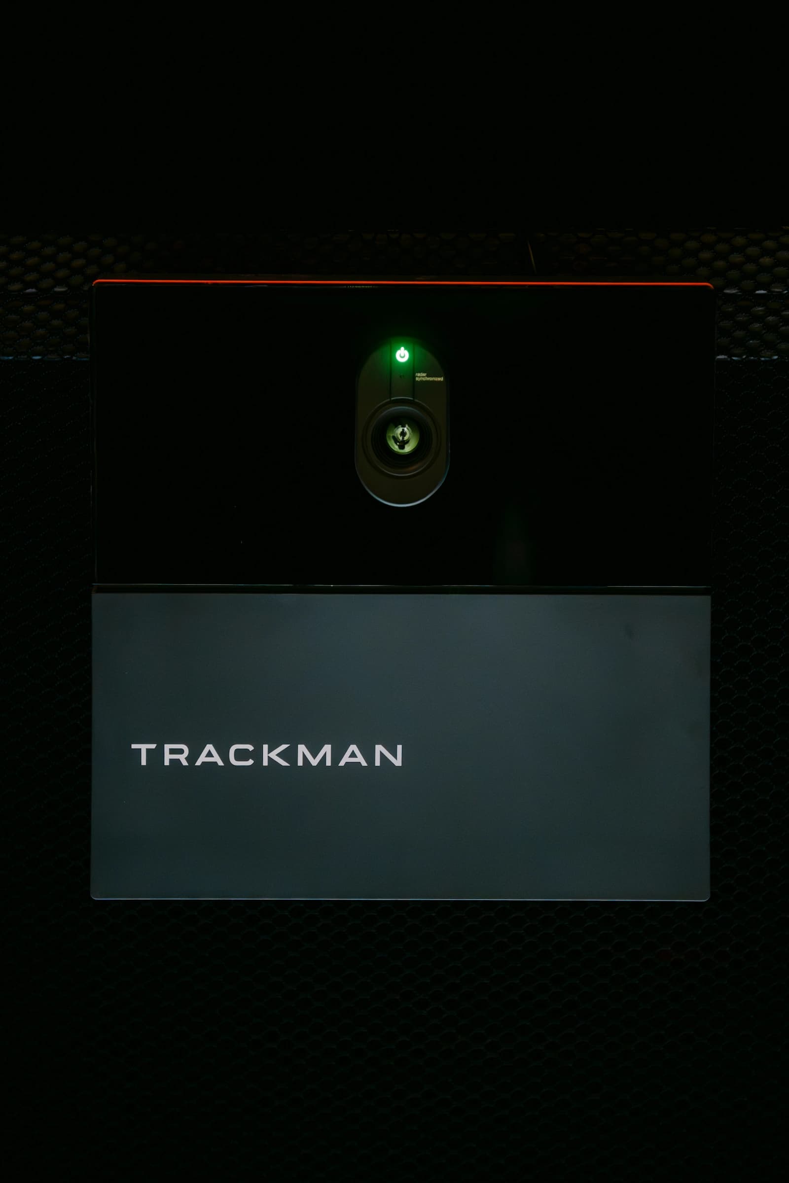 TrackMan indoor golf simulator setup at Forged Golf